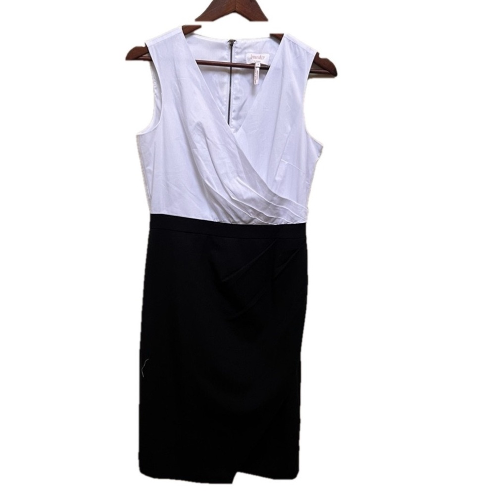 Laundry by Shelli Segal NWT Black and White Sheath Dress Sz 6 Classic Minimalist